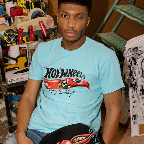 Hot Wheels x Kenny Scharf Blue T-Shirt, Mattel Creations product photograph