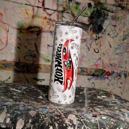 Hot Wheels x Kenny Scharf White Tumbler, Mattel Creations product photograph