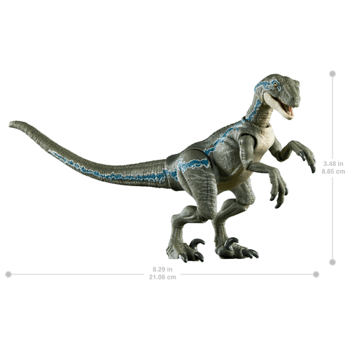 Jurassic World Hammond Collection Velociraptor Blue Dinosaur Figure, Mattel Creations product photograph