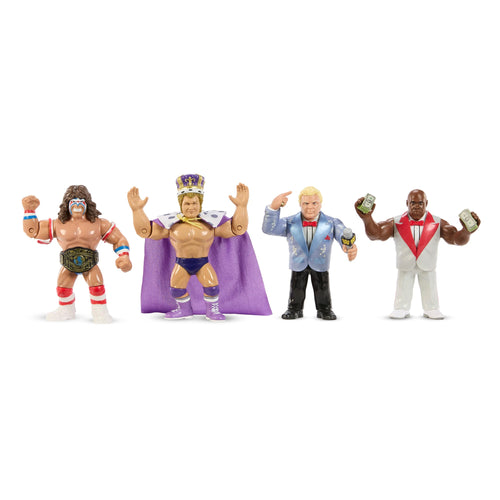 WWE Official Retro 4-Pack Action Figures, Mattel Creations product photograph