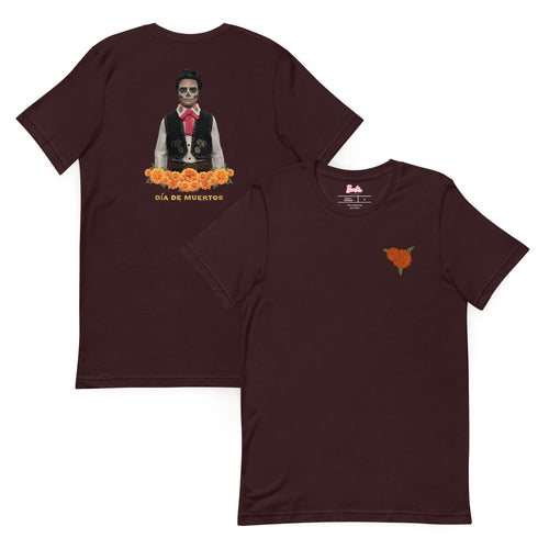 Barbie Día de Muertos Ken Embroidered Oxblood T-Shirt, Mattel Creations product photograph