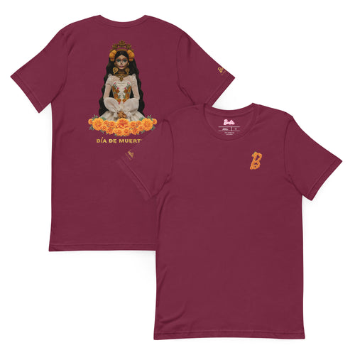 Barbie Día de Muertos Maroon T-Shirt, Mattel Creations product photograph