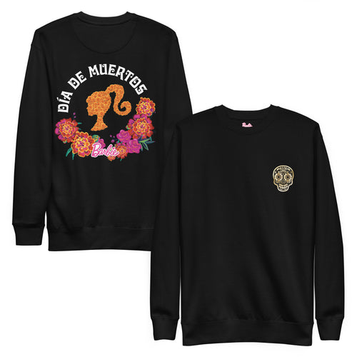 Barbie Día de Muertos Floral Black Sweatshirt, Mattel Creations product photograph