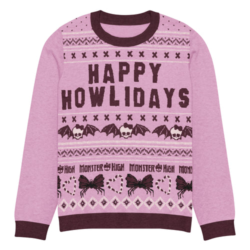 Monster High Happy Howlidays Pink Ugly Sweater, Mattel Creations product photograph