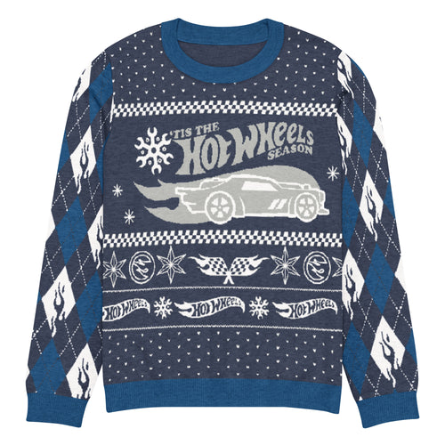 Hot Wheels Holiday Icons Blue Ugly Sweater, Mattel Creations product photograph