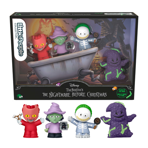 Little People Collector Disney Tim Burton’s The Nightmare Before Christmas Lock Shock & Barrel Set, Mattel Creations product photograph
