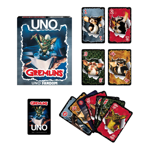 UNO Fandom Gremlins, Mattel Creations product photograph