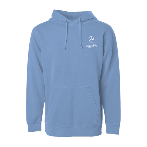 Hot Wheels x Mercedes Benz Embroidered Blue Hoodie, Mattel Creations product photograph