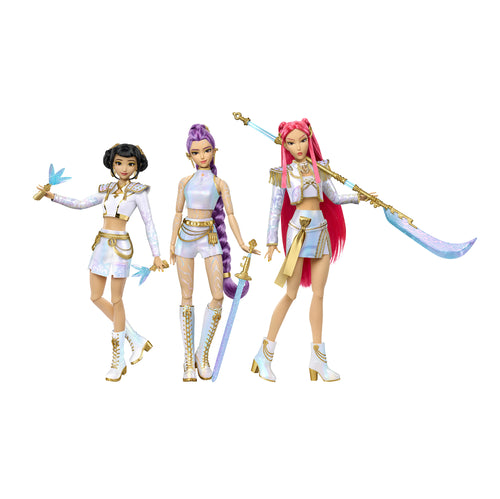 HUNTR/X Rumi, Mira, Zoey “What It Sounds Like” 3-Pack, Mattel Creations product photograph