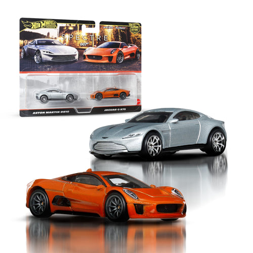 Hot Wheels Premium Car Culture James Bond Spectre 007 2-Pack Jaguar C-X75 & Aston Martin DB10, Mattel Creations product photograph