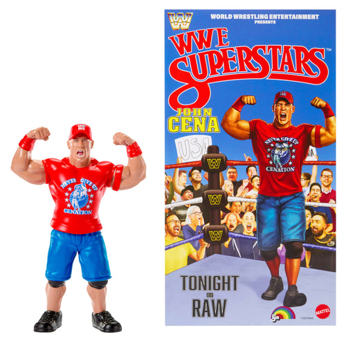 LJN WWE Superstars John Cena Action Figure, WWE product photograph published by Mattel Creations