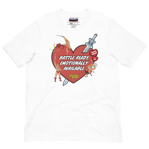 Masters of the Universe He-Man Battle Ready White T-shirt, Mattel Creations product photograph