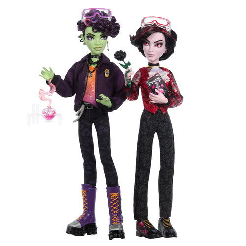 Monster High Kieran Valentine and Spelldon Cauldronello Dolls 2-Pack, Mattel Creations product photograph