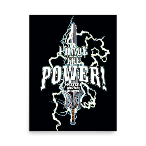 Masters of the Universe Movie I Have the Power Black Poster, Mattel Creations product photograph