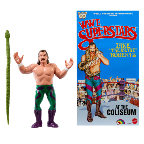 LJN WWE Superstars Jake “The Snake” Roberts Action Figure, Mattel Creations product photograph