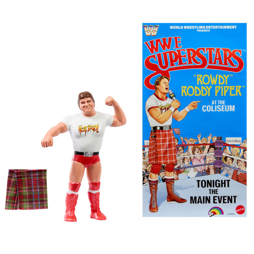 LJN WWE Superstars “Rowdy” Roddy Piper Action Figure, Mattel Creations product photograph