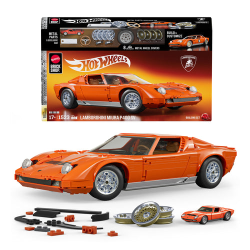 Mattel Brick Shop Hot Wheels Lamborghini Miura P400 SV Collectible Building Set, Mattel Creations product photograph