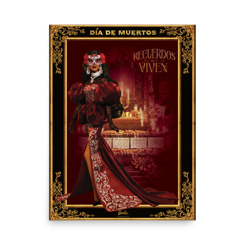 Barbie Día de Muertos Recuerdos que Viven Black Poster, Mattel Creations product photograph