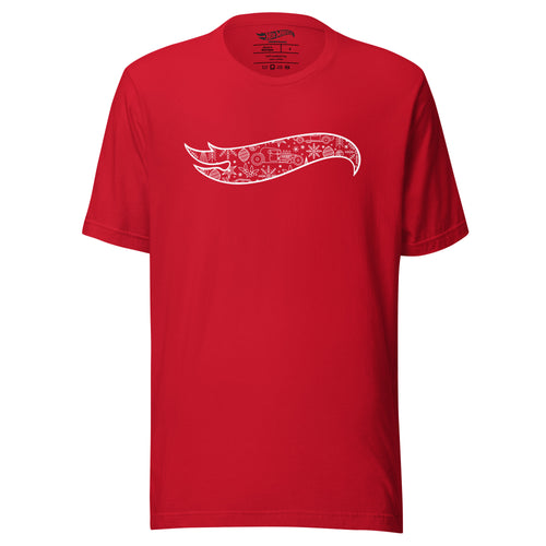 Hot Wheels Holiday Flame Red T-shirt, Mattel Creations product photograph
