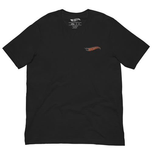 Hot Wheels Mummy Logo Embroidered Black T-Shirt, Mattel Creations product photograph