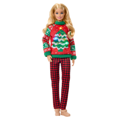 Barbie Holiday Sweater Doll with Long Blonde Hair, Mattel Creations product photograph