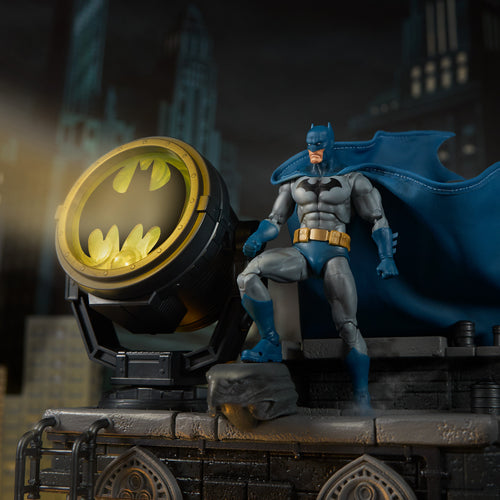 DC Premium Batman: Hush Rooftop Bat-Signal Diorama Set, Mattel Creations product photograph