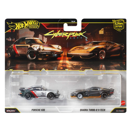 Hot Wheels Premium Car Culture Cyberpunk 2077 2-Pack, Mattel Creations product photograph