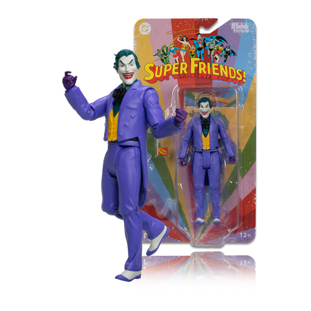 The Joker (DC Retro: Super Friends) 6" Figure, McFarlane Toys product photograph