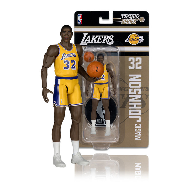 Earvin "Magic" Johnson (Los Angeles Lakers) Legends Series 6" Articulated Figure, SportsPicks figure, McFarlane Toys product photograph