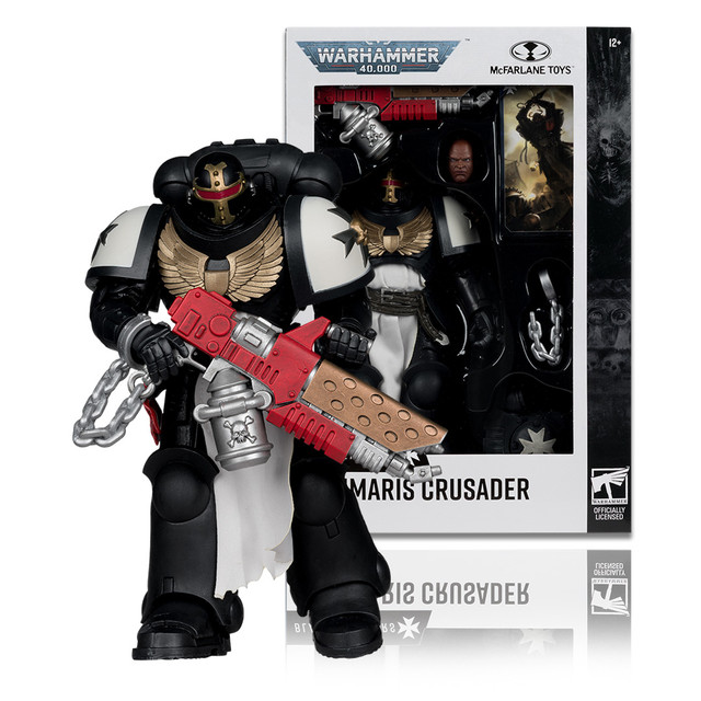 Primaris Crusader: Black Templars (Warhammer 40000) 7" Figure, McFarlane Toys product photograph