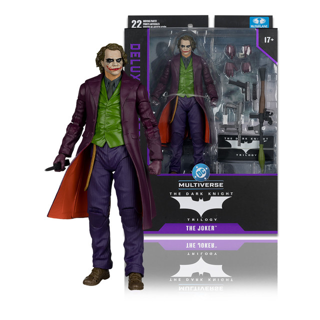 The Joker (The Dark Knight) Deluxe Theatrical Edition 7" Figure, DC Multiverse figure, McFarlane Toys product photograph