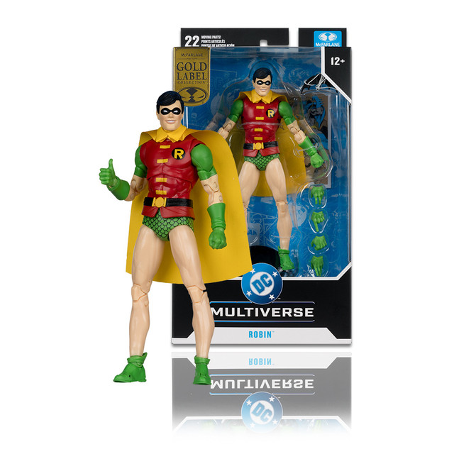 DC Multiverse Robin (Silver Age) 7in Action Figure Gold Label McFarlane Toys, mcfarlane toys store exclusive, McFarlane Toys product photograph