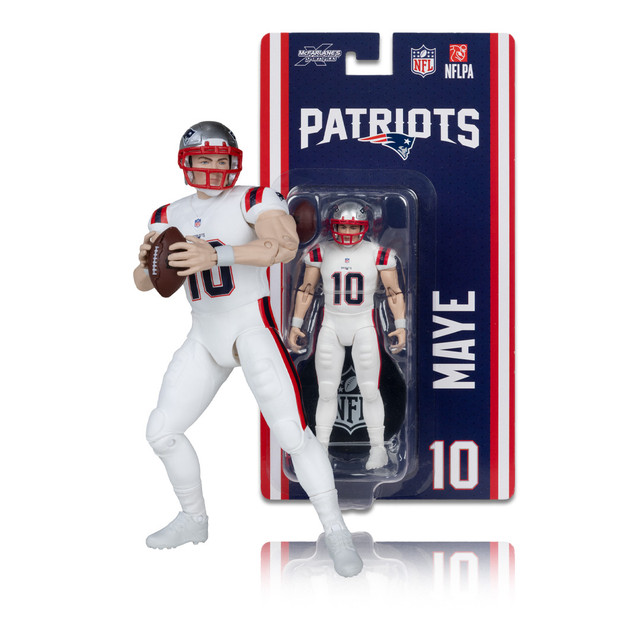 Drake Maye (New England Patriots) 6" Articulated Figure, SportsPicks figure, McFarlane Toys product photograph