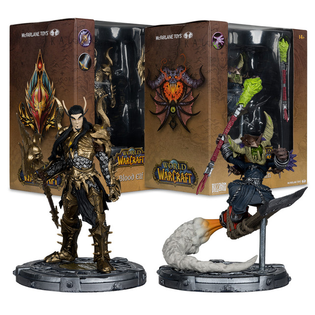 Blood Elf/Goblin (World of Warcraft Limited Edition Bundle (2) 1:12 Posed Figures, McFarlane Toys product photograph