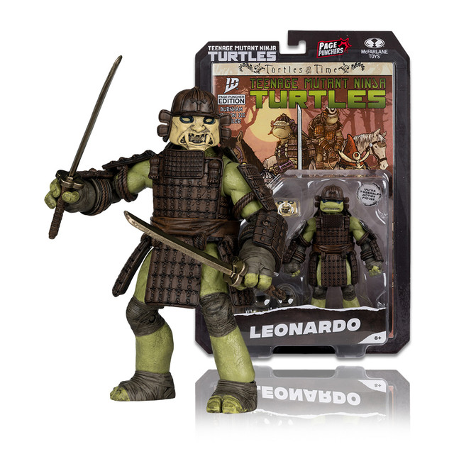 Leonardo (Page Punchers: Teenage Mutant Ninja Turtles) 5" Figure w/Turtles in Time Comic, McFarlane Toys product photograph