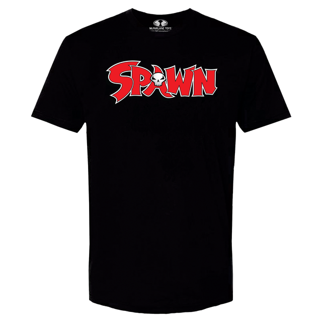 Spawn Red Logo T-Shirt Black MTS Exclusive, mcfarlane toys store exclusive, McFarlane Toys product photograph