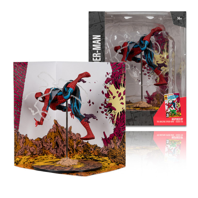 Spider-Man (Amazing Spider-Man #318) 1:10th Scale Collectible Figure w/Scene, Marvel figure, McFarlane Toys product photograph
