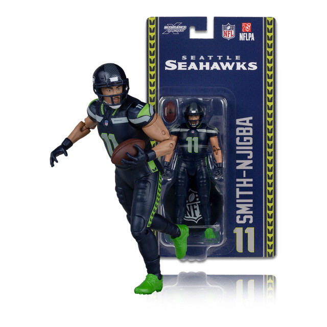 Jaxon Smith-Njigba (Seattle Seahawks) 6" Articulated Figure, SportsPicks figure, McFarlane Toys product photograph