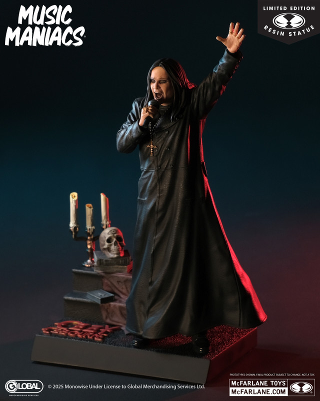 Ozzy Osbourne (Music Maniacs) 1:10 Scale Resin Statue, Music Maniacs: Metal figure, McFarlane Toys product photograph