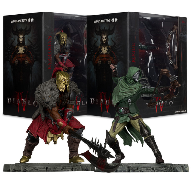The Barbarian/Rogue (Diablo IV) Limited Edition Bundle (2) 1:12 Posed Figures, McFarlane Toys product photograph
