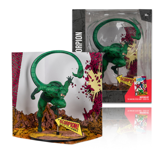 Scorpion (Amazing Spider-Man #318) 1:10th Scale Collectible Figure w/Scene, Marvel figure, McFarlane Toys product photograph