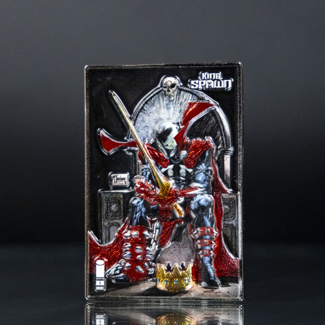 King Spawn #1-B Cover Series 3D Metal Pin, McFarlane Toys product photograph
