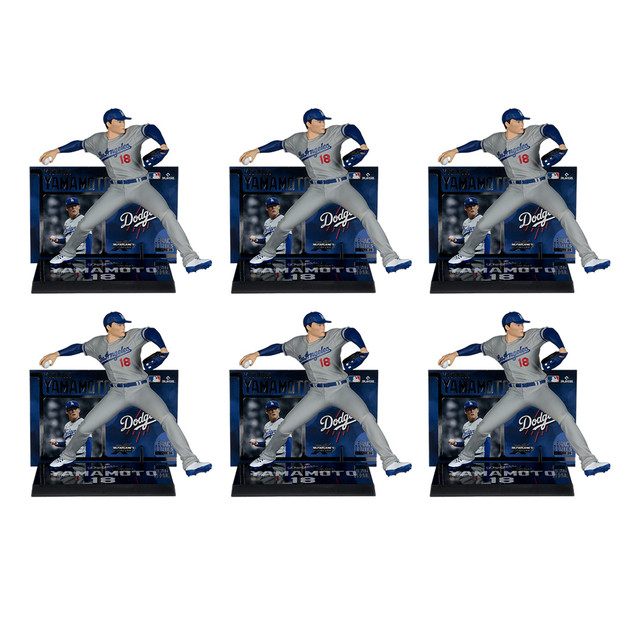Yoshinobu Yamamoto (Los Angeles Dodgers) MLB Factory Sealed Case (6), SportsPicks figure, McFarlane Toys product photograph