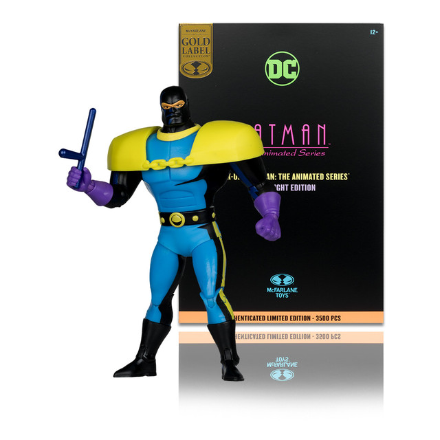 Lock-Up (Batman: The Animated Series) Black Light Edition Gold Label 6" Deluxe Figure Exclusive, DC Batman: The Animated Series figure, mcfarlane toys store exclusive, McFarlane Toys product photograph