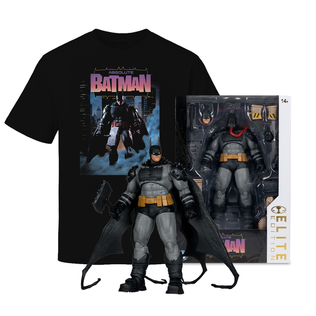 Batman (Absolute Batman) T-Shirt & 7" Figure McFarlane Elite Edition Bundle (2), DC Multiverse figure, McFarlane Toys product photograph