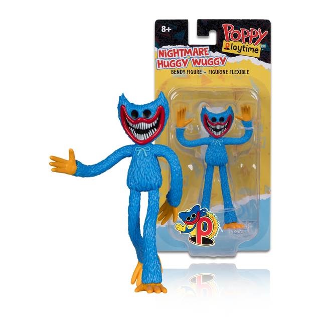 Nightmare Huggy (Poppy Playtime) Bendable 4.5" Figure, McFarlane Toys product photograph