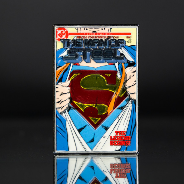 The Man of Steel #1 DC Cover Series 3D Metal Pin, DC Direct figure, McFarlane Toys product photograph