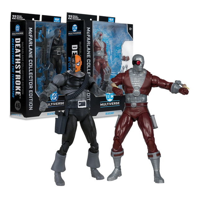 Deathstroke (Deathstroke The Terminator)/Deadshot (DC Classic) McFarlane Collector Edition Platinum Edition Bundle (2) 7" Figures, DC Multiverse figure, McFarlane Toys product photograph