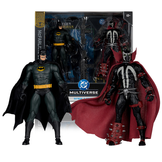 Batman & Spawn (DC Multiverse) 7" Figure 2-Pack Gold Label McFarlane Elite Edition, McFarlane Toys product photograph