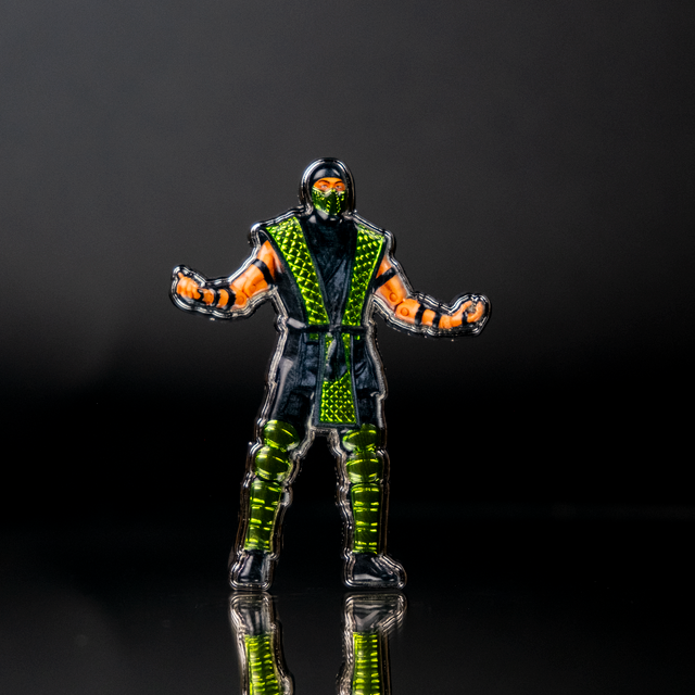 Reptile (Mortal Kombat Klassic) Toy Photography 3D Metal Pin, McFarlane Toys product photograph